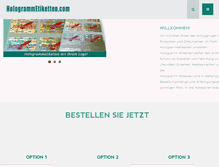 Tablet Screenshot of hologrammetiketten.com